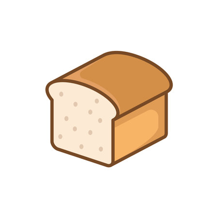 bread icon vector design template in white backgroundのイラスト素材