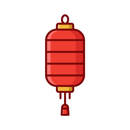 chinese lantern icon vector design template in white backgroundのイラスト素材