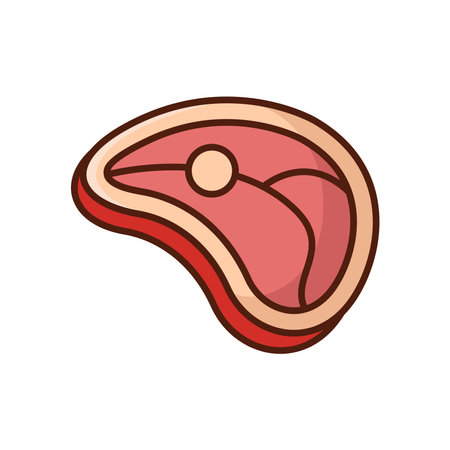 meat icon vector design template in white backgroundのイラスト素材