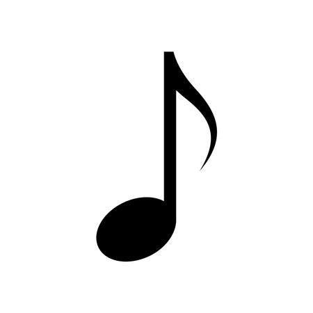 music note icon vector design template in white backgroundのイラスト素材