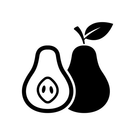pear icon vector design template in white backgroundのイラスト素材