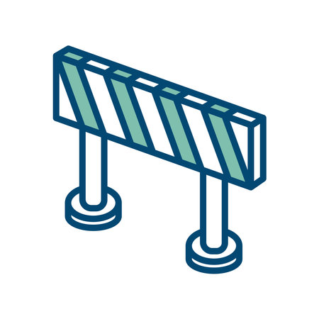 road barrier icon vector design template in white backgroundのイラスト素材
