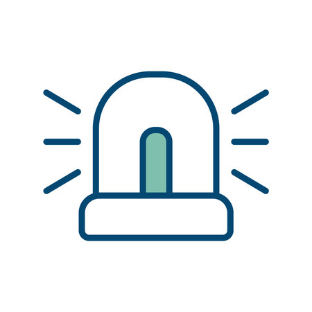 siren - alarm icon vector design template in white background