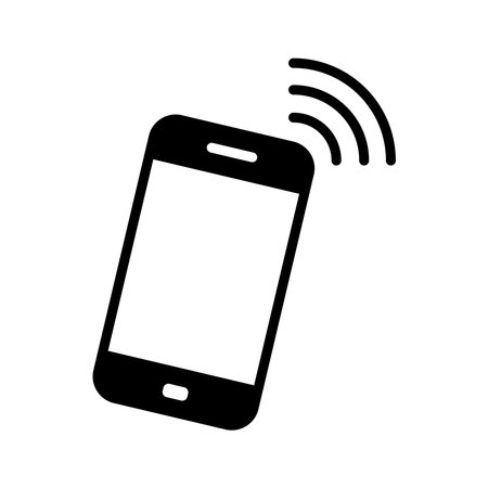 smart phone icon vector design template in white backgroundのイラスト素材