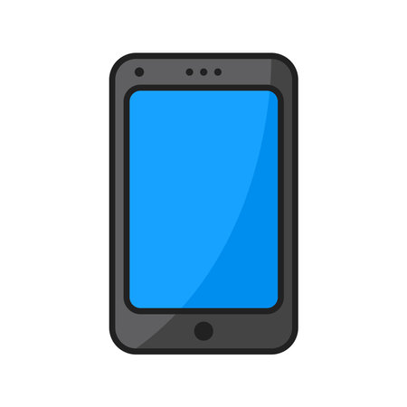 smart phone icon vector design template in white backgroundのイラスト素材