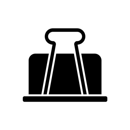 bulldog clip icon vector design template in white backgroundのイラスト素材