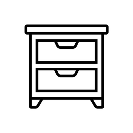 drawer icon vector design template in white backgroundのイラスト素材