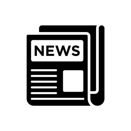 newspaper icon vector design template in white backgroundのイラスト素材