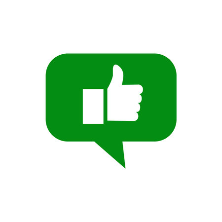thumb up - thumb down icon vector design template in white backgroundのイラスト素材