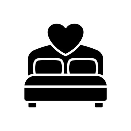 bed icon vector design template in white backgroundのイラスト素材