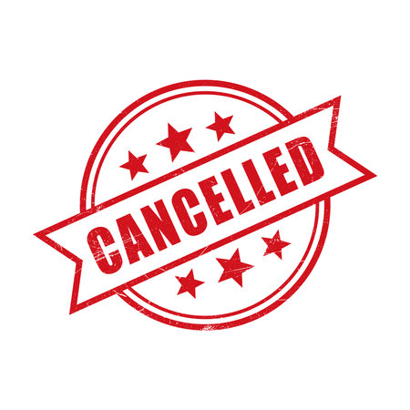 cancelled stamp icon vector design template in white backgroundのイラスト素材