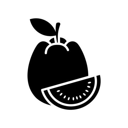 guava fruit icon vector design template in white backgroundのイラスト素材