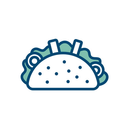 taco icon vector design template in white backgroundのイラスト素材