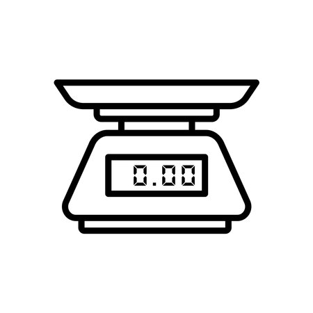 kitchen scale icon vector design template in white backgroundのイラスト素材