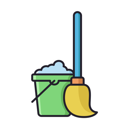 mop icon vector design template in white backgroundのイラスト素材