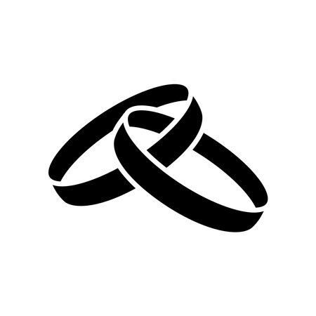 wedding ring icon vector design template in white backgroundのイラスト素材