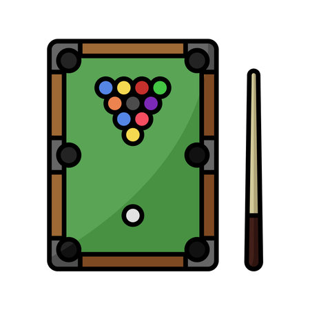 billiard icon vector design template in white background