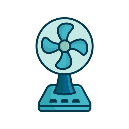 electric fan icon vector design template in white backgroundのイラスト素材