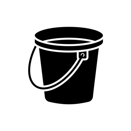 bucket icon vector design template in white backgroundのイラスト素材