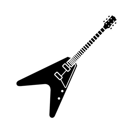 electric guitar icon vector design template in white backgroundのイラスト素材