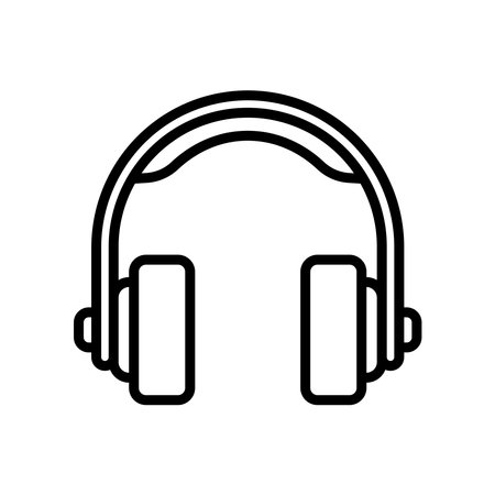 headphone icon vector design template in white backgroundのイラスト素材