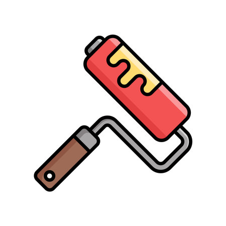 paint roller icon vector design template in white backgroundのイラスト素材