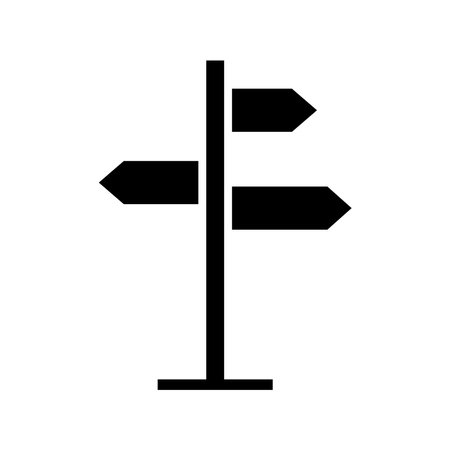 road sign icon vector design template in white backgroundのイラスト素材