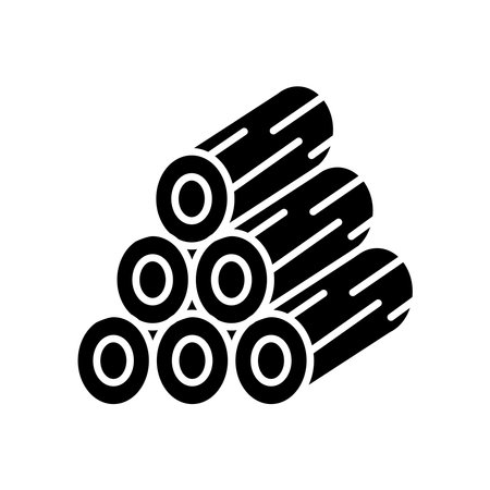 wood log icon vector design template in white backgroundのイラスト素材