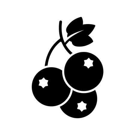 black currant icon vector design template in white backgroundのイラスト素材