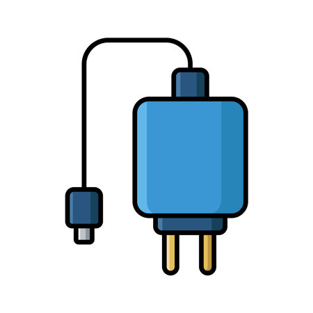 phone charger icon vector design template in white backgroundのイラスト素材