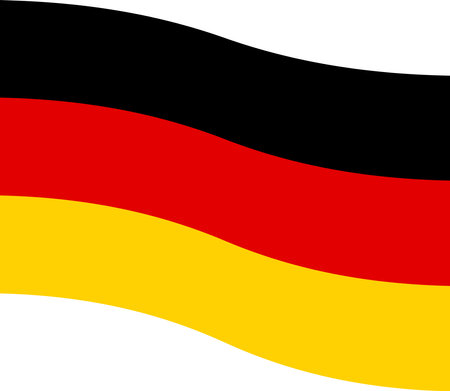 Flag of Germany. Vector illustration. Waving flag of Germany.のイラスト素材