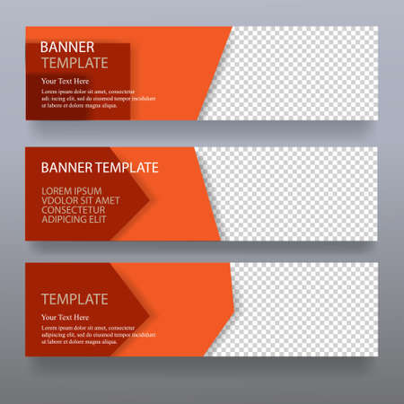 Three-style banner design, gray backgroundのイラスト素材