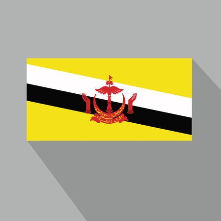 Brunei Darussalam Flagのイラスト素材