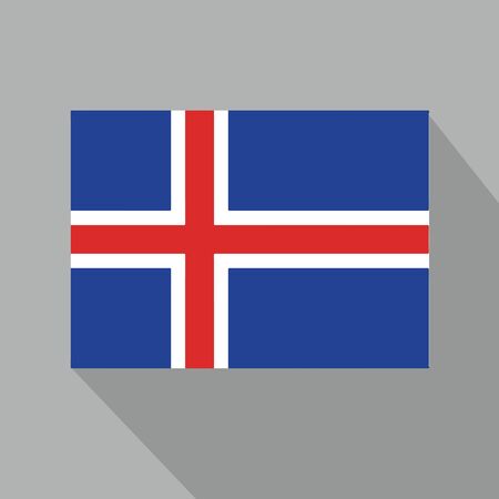 Flag of the Icelandのイラスト素材
