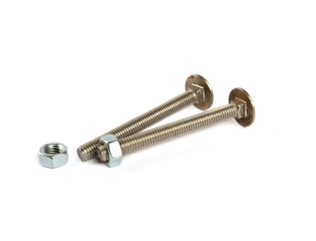 screws, nuts isolated on whiteの写真素材