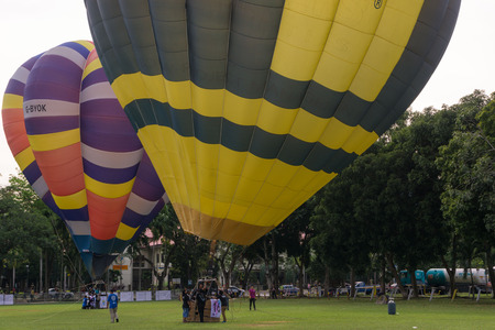 Pulau Pinang, Malaysia. 2 FEB 2017:Hot Air Balloons Festival at Padang Polo,Penang.のeditorial素材