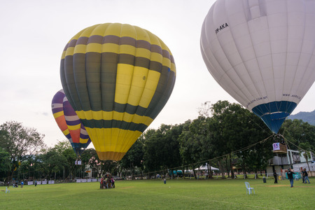 Pulau Pinang, Malaysia. 2 FEB 2017:Hot Air Balloons Festival at Padang Polo,Penang.のeditorial素材