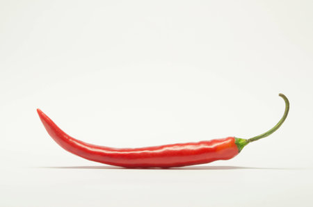 Red hot pepper isolated on white.
