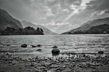 Lake in the mountainの写真素材