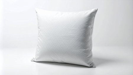 White pillow on a white background. 3d rendering, mock upの素材