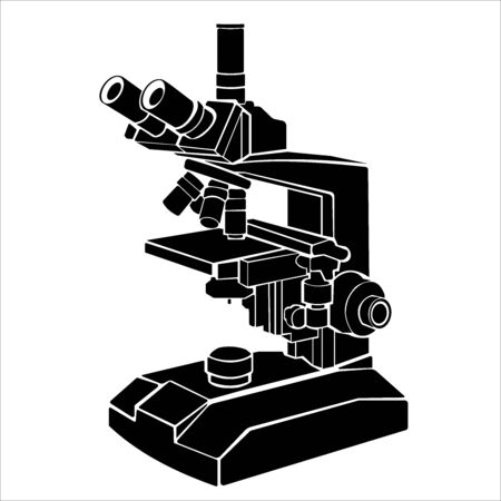 image microscope silhouetteのイラスト素材