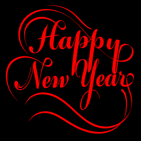 happy new year 2017.lettering new yearのイラスト素材