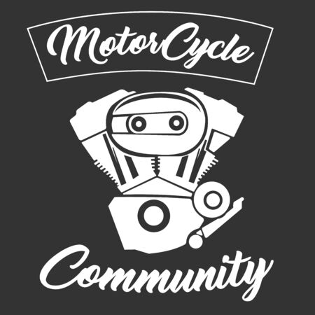 vector logo motorcycle communityのイラスト素材