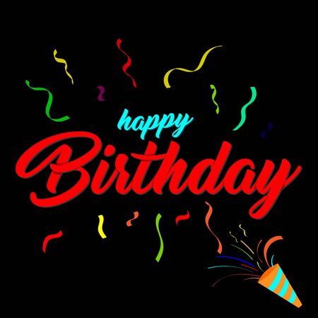 vector image happy birthdayのイラスト素材