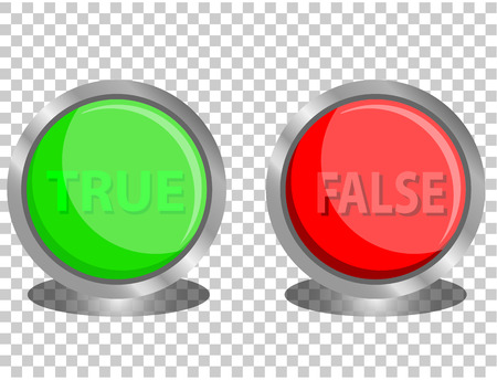true and false buttonのイラスト素材