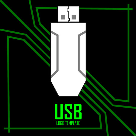 USB logo templateのイラスト素材