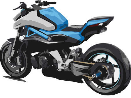 redraw motorcycle in any design with coreldrawの写真素材
