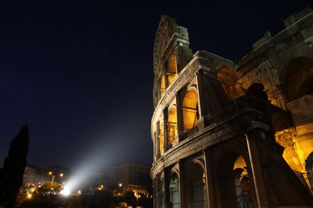 The beautiful Colosseum which is lighted upの写真素材