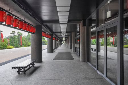 Tokyo, Japan - Entrance corridor of the National Theatre of Japan in Chiyoda Wardのeditorial素材