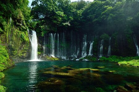 Shiraito Falls in yamanashiの写真素材